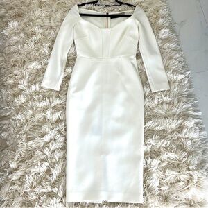 Roland Mouret Ivory Midi Dress